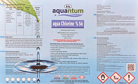 Aquantum 5 Kg %56 Aktif Granül Klor - %56 Chlorine Granular-ToptancıyızBiz